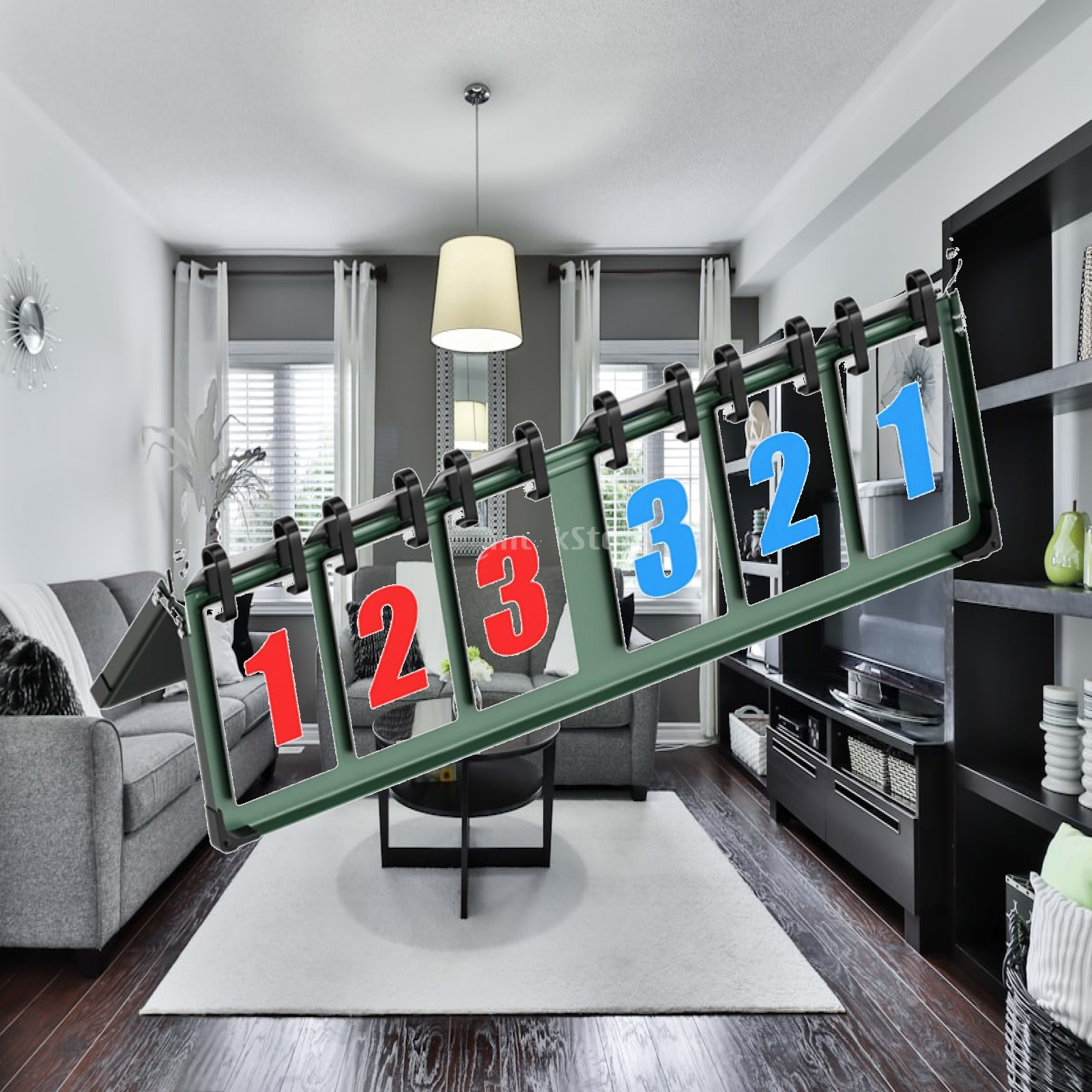 Table Tennis Scoreboard - Marcador de Puntos Portátil Team Flip,